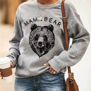 Grey mama bear sweatshirt
